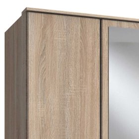 Drehtürenkleiderschrank Estella in Eiche Sägerau mit Spiegel – Ansicht 3