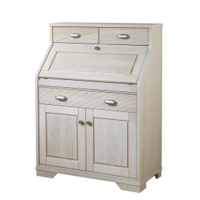 Sekretär Imano in Eiche White Wash im Landhausstil – Ansicht 1