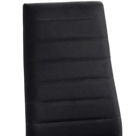 Moderne Esszimmerstühle Ciano aus Kunstleder und Metall in Schwarz (Set) – Ansicht 6