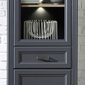 Vitrine Valgura in Dunkelgrau mit LED Beleuchtung – Ansicht 4