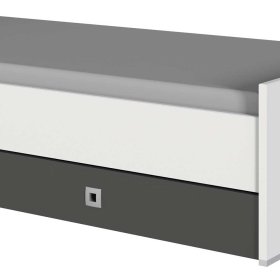 Singlebett Thorau in Dunkelgrau und Weiß Made in Germany – Ansicht 7