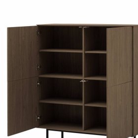 TV Wohnwand Anuta in Nussbaumfarben 137 cm hoch (zweiteilig) – Ansicht 5