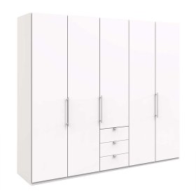 3 türiger Kleiderschrank Emiliano in Weiß Made in Germany – Ansicht 1