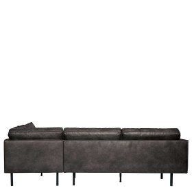 Eckgarnitur Lonzavez in Schwarz Kunstleder modern – Ansicht 4