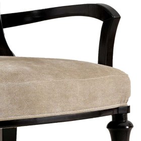 Esszimmerarmlehnstuhl Merlan in italienischem Design - Beige und Dunkelbraun – Ansicht 4