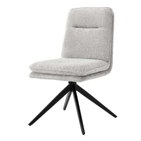 Hochlehner Zoronga in modernem Design aus Boucle Stoff und Metall (2er Set) – Ansicht 1