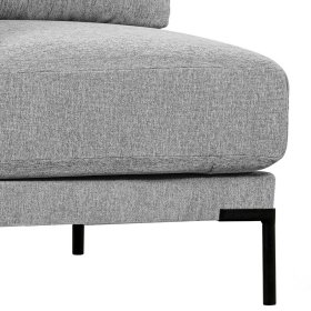 Eckelement Modul Sofa Kahilke in Hellgrau mit Vierfußgestell aus Metall – Ansicht 9
