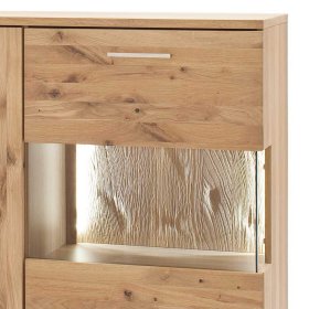 Wohnzimmerwohnwand Lamanda aus Eiche Bianco geölt 320 cm breit (vierteilig) – Ansicht 11