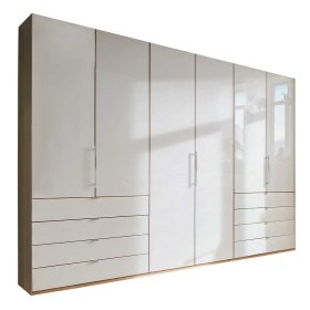 Schlafzimmer Möbel Cnutria modernes Design in Beige und Eiche Bianco (vierteilig) – Ansicht 6