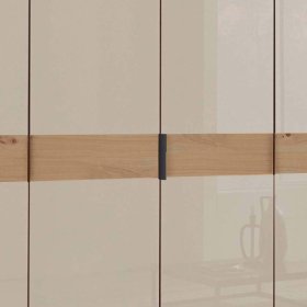 Drehtürenschrank Vericia in Champagner & Eiche Bianco 295 cm breit – Ansicht 6