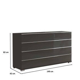 Sideboard Boplaroma mit vier Schubladen in modernem Design – Ansicht 7