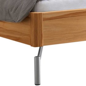 Doppelbett aus Wildbuche Liao mit Vierfußgestell aus Metall 84 cm Kopfteil – Ansicht 5