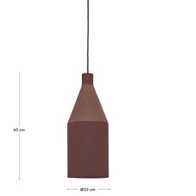 Metall Hängelampe Kanellaz in Terracotta im Skandi Design – Ansicht 4
