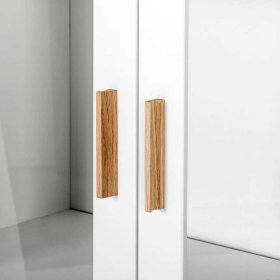 Schrank Vitrine Masuyo im Skandi Design in Eichefarben und Weiß – Ansicht 9