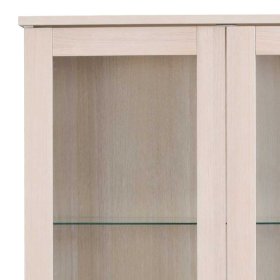 Skandi Design Standvitrine Vurian mit zwei Glastüren und einer Schublade – Ansicht 4