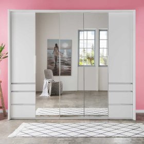 Schlafzimmerschrank mit Spiegeln Potheka in Weiß Made in Germany – Ansicht 4