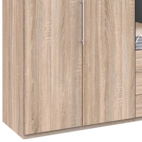 XXL Ankleideschrank Gehvonda in Eiche Sägerau mit Spiegel – Ansicht 4
