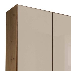 Drehtürenschrank Viramiru in Champagner & Eiche Bianco 149 cm breit – Ansicht 5