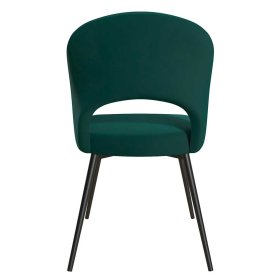 Esstischstuhl Lowell im Retrostil aus Samt und Metall – Ansicht 6