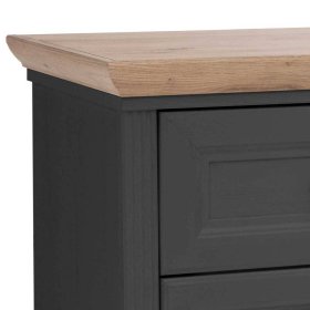 Singelbett Trujano im Landhausstil in Dunkelgrau – Ansicht 10