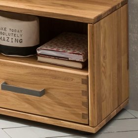 Flurbank Dulcian aus Eiche Massivholz 90 cm breit – Ansicht 4