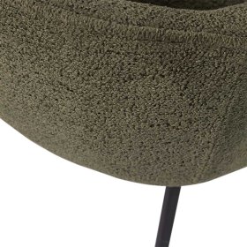 Esszimmerstuhl Cloenara mit Armlehnen aus Boucle Stoff – Ansicht 7