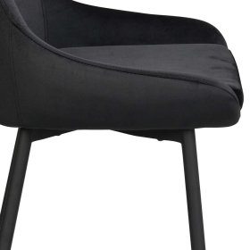 Stühle Lanaga in Schwarz Samt modern (2er Set) – Ansicht 7