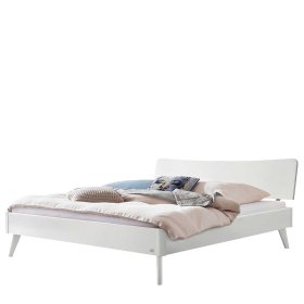 Bett modern weiß Anni 140x200 cm wahlweise mit Ablagen – Ansicht 1