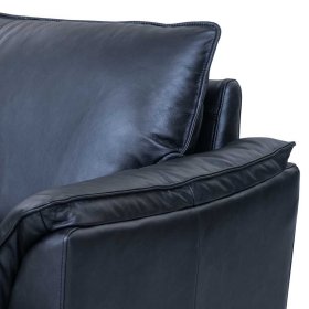 Wohnzimmer Couch Yanatada in Schwarz aus Echtleder – Ansicht 8