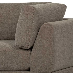 Eckelement Modul Sofa Udjaca in Taupe mit Vierfußgestell aus Metall – Ansicht 8