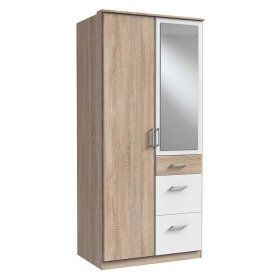 Gästezimmer Schrank Milana mit Spiegel und drei Schubladen – Ansicht 1