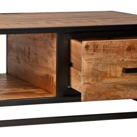 Industry Couchtisch Sulcias aus Mangobaum Massivholz und Metall – Ansicht 6
