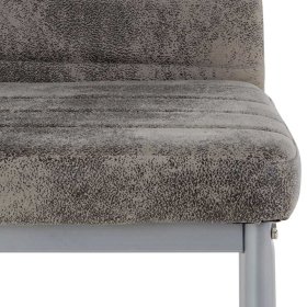 Esstisch Stühle Glide in Hellgrau Microfaser mit hoher Lehne (Set) – Ansicht 7