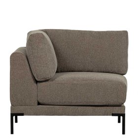 Eckelement Modul Sofa Udjaca in Taupe mit Vierfußgestell aus Metall – Ansicht 4