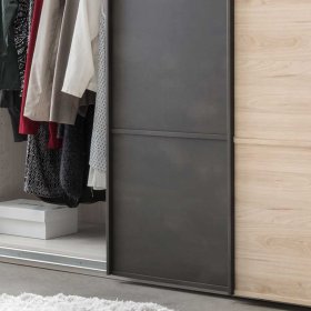 Design Schlafzimmer Set Bruvena in Eichefarben und Dunkelgrau modern (vierteilig) – Ansicht 12