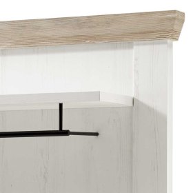 Dielenmöbelset Flurencina in Weiß und Pinienfarben im Landhaus Design (vierteilig) – Ansicht 4