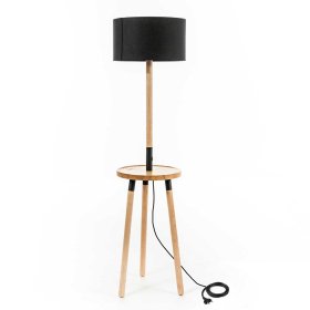 Stehlampen Live in Schwarz und Buchefarben 135 cm hoch – Ansicht 2