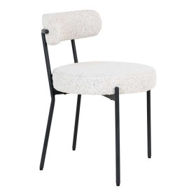 Esszimmerstuhl Pascana aus Boucle Stoff mit Gestell aus Metall (2er Set) – Ansicht 4