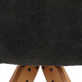 Armlehnstuhl mit Drehgestell Rema aus Boucle Stoff und Massivholz (2er Set) – Ansicht 10