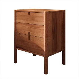 Schlafzimmer Kommode Artjes aus Wildbuche Massivholz 69 cm hoch – Ansicht 1
