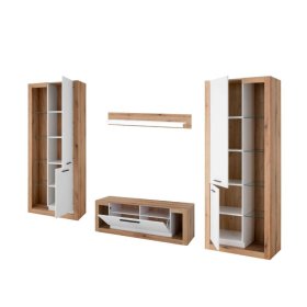 Anbauwand Asprecca 195 cm hoch und 43 cm tief (vierteilig) – Ansicht 3