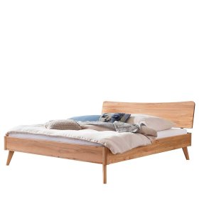 Niedriges Bett Ytolin aus Wildbuche Massivholz geölt – Ansicht 1