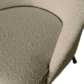 Boucle Sessel Merkur in Beige mit Vierfußgestell aus Metall – Ansicht 6