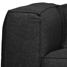 Moderner Wohnzimmer Sessel Volpedusa mit Armlehnen in Dunkelgrau Webstoff – Ansicht 3