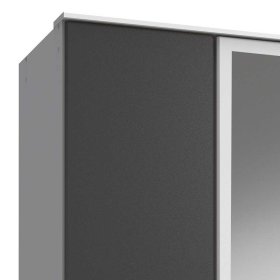 Schrank mit Spiegeltür Tolofoa in Dunkelgrau und Weiß – Ansicht 3