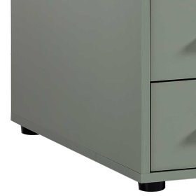 Schreibtisch Gluvizia mit drei Schubladen und Metallgriffen – Ansicht 6