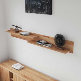 Wandboard Bagavano aus Kernbuche Massivholz mit zwei Ablagen – Ansicht 2