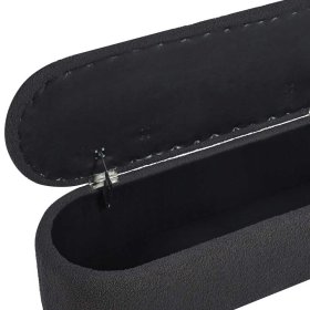 Stoffbank mit Truhe Acsandrio aus Boucle und Metall 110 cm breit – Ansicht 5