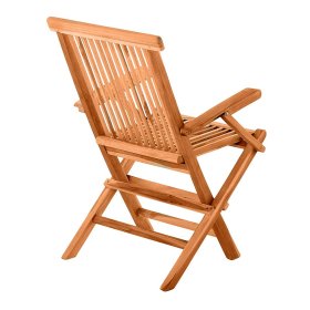 Armlehnen Gartenstühle Spadarius aus Teak Massivholz klappbar (2er Set) – Ansicht 4