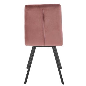 Polsterstühle Esszimmer Ektuala in Altrosa Samt mit Gestell aus Metall (2er Set) – Ansicht 6
